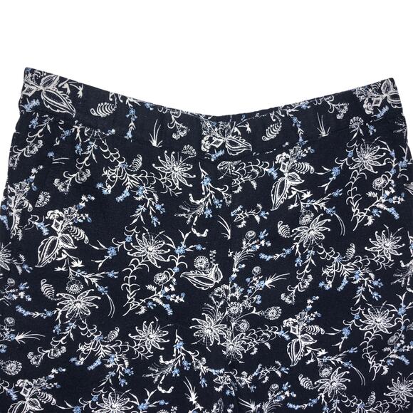 Caslon Blue Linen Blend Wide Leg Crop Pants - Size Medium - Picture 3 of 11